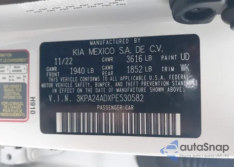 2023 Kia Rio S from USA, damaged, VIN 3KPA24ADXPE530582